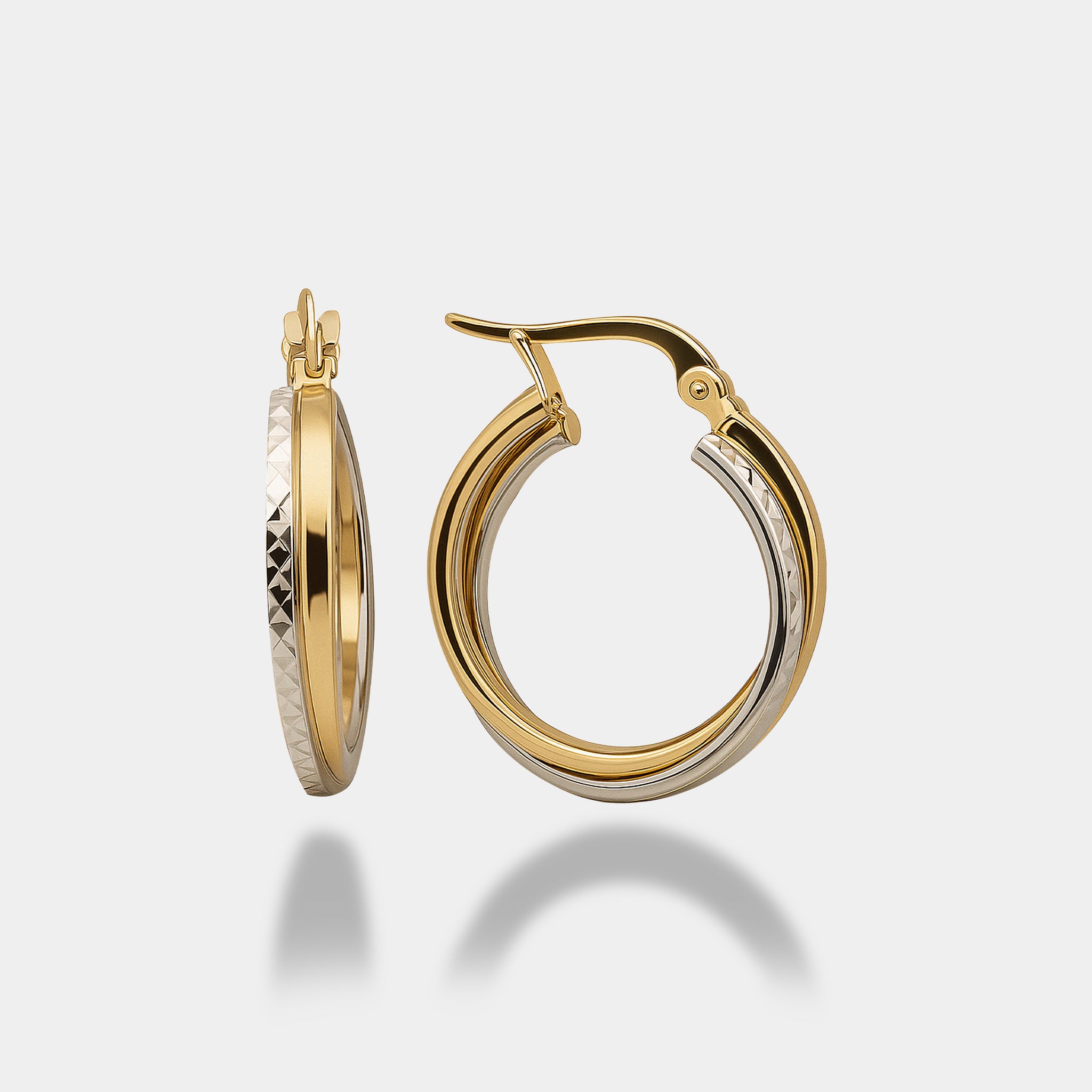 İki Renk Halka Küpe