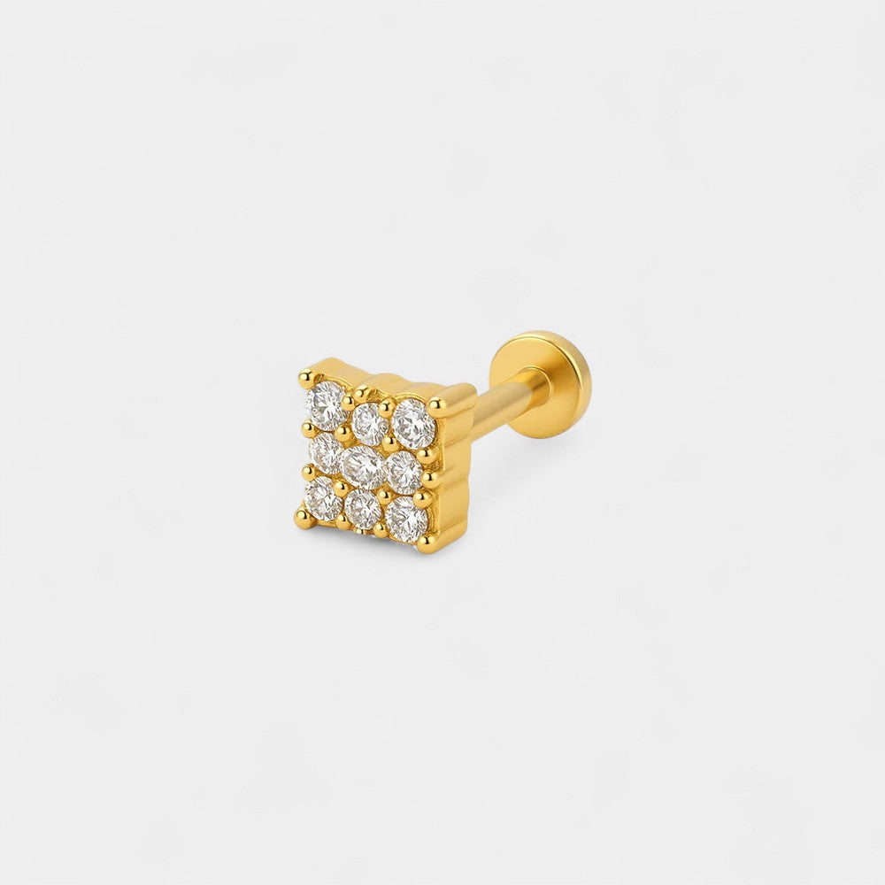 Kare Taşlı Piercing