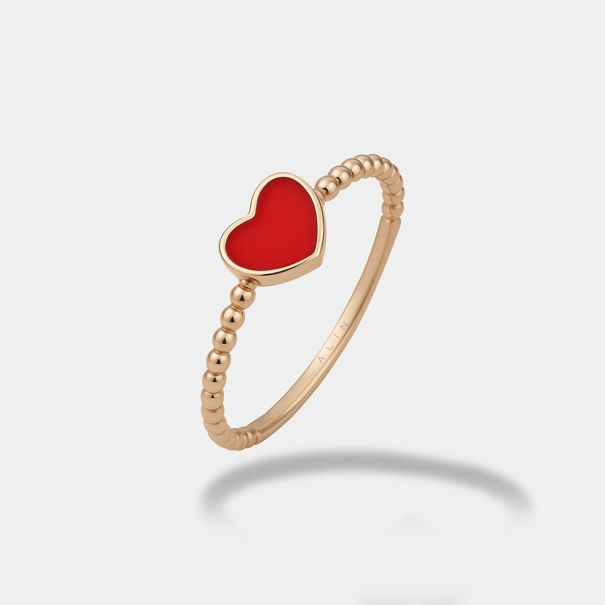 Kırmızı Kalp Yüzük