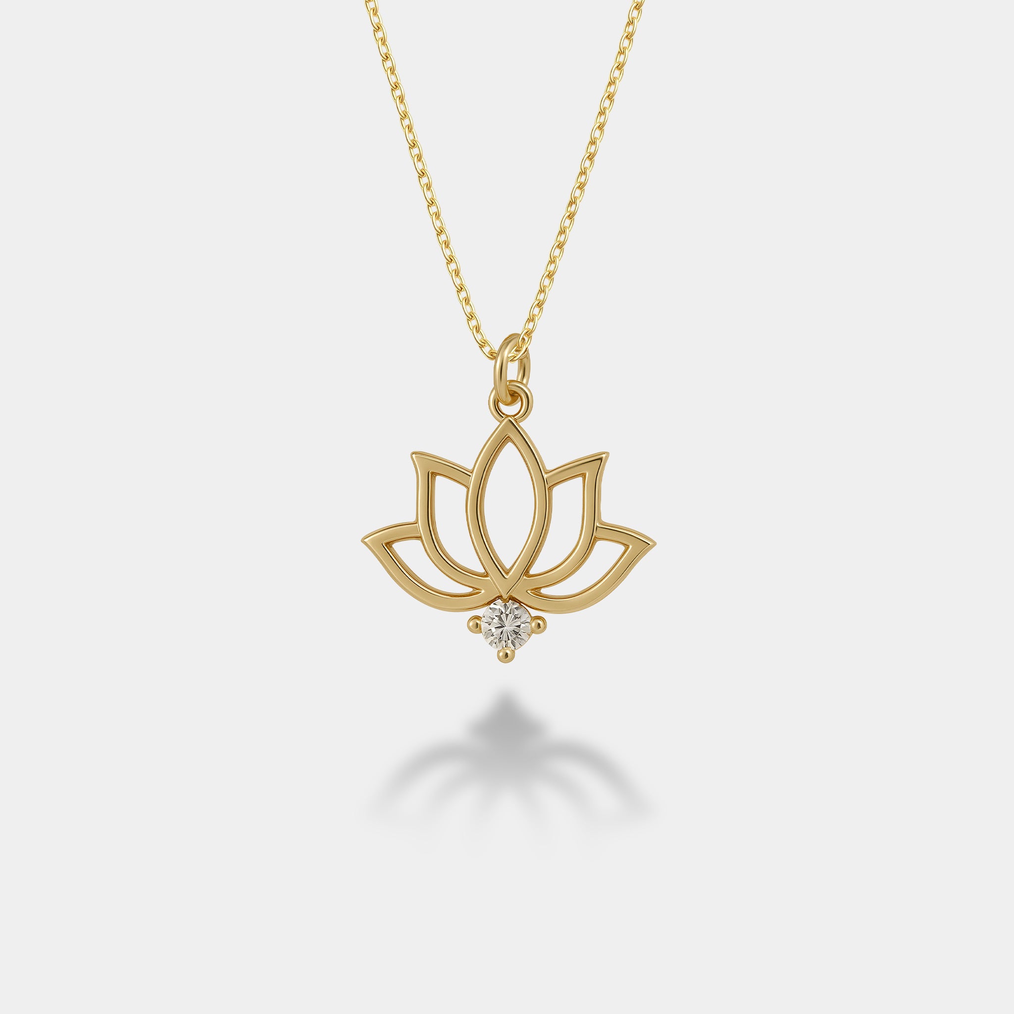 Lotus Taşlı Kolye
