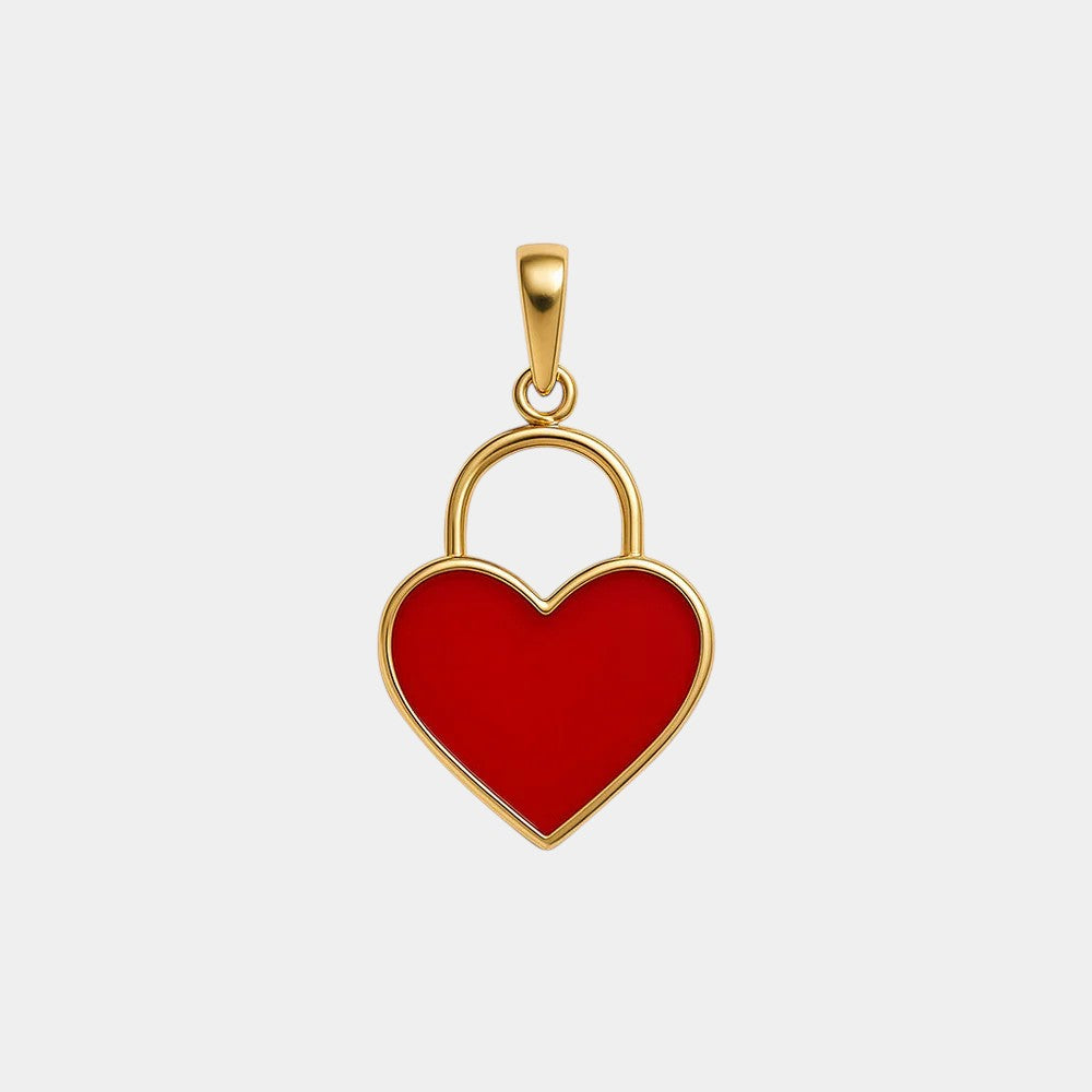 Kilit Kalp Charm