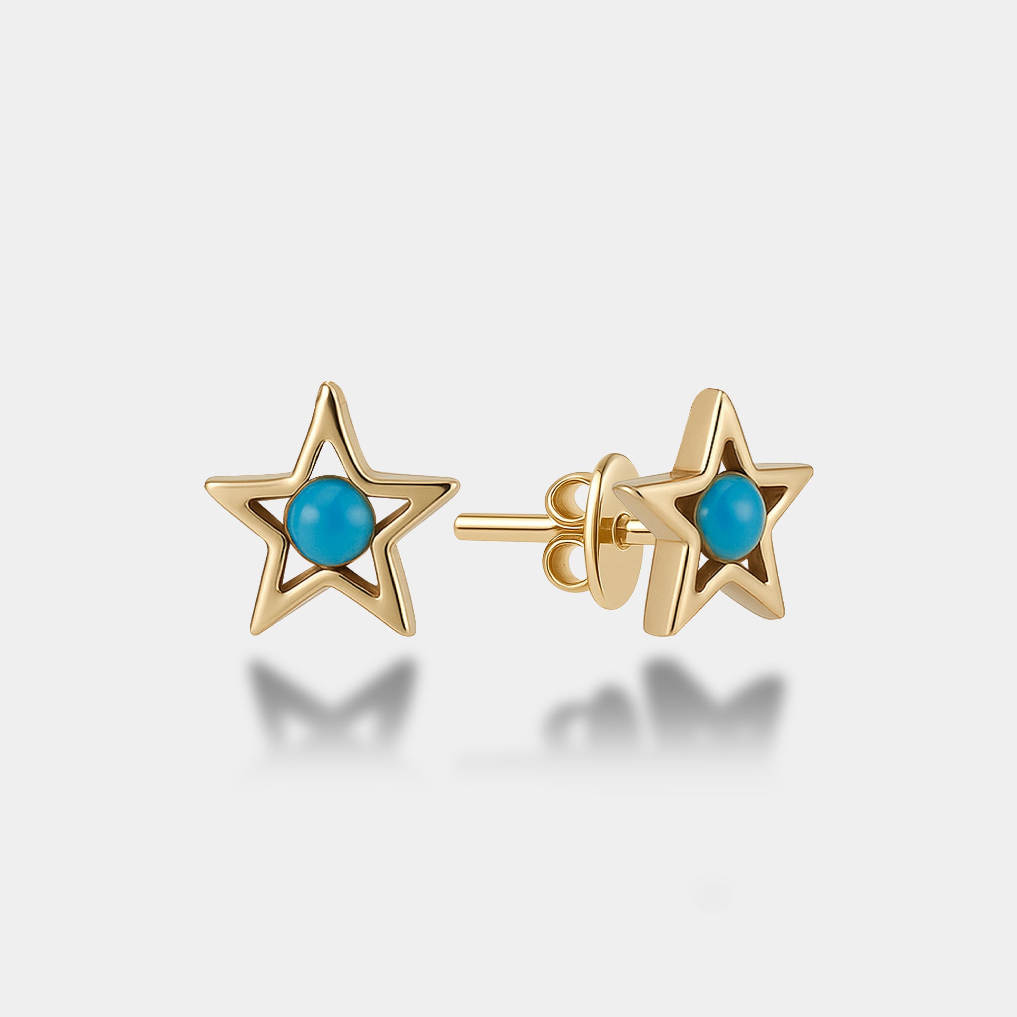 Mineli Yıldız Küpe