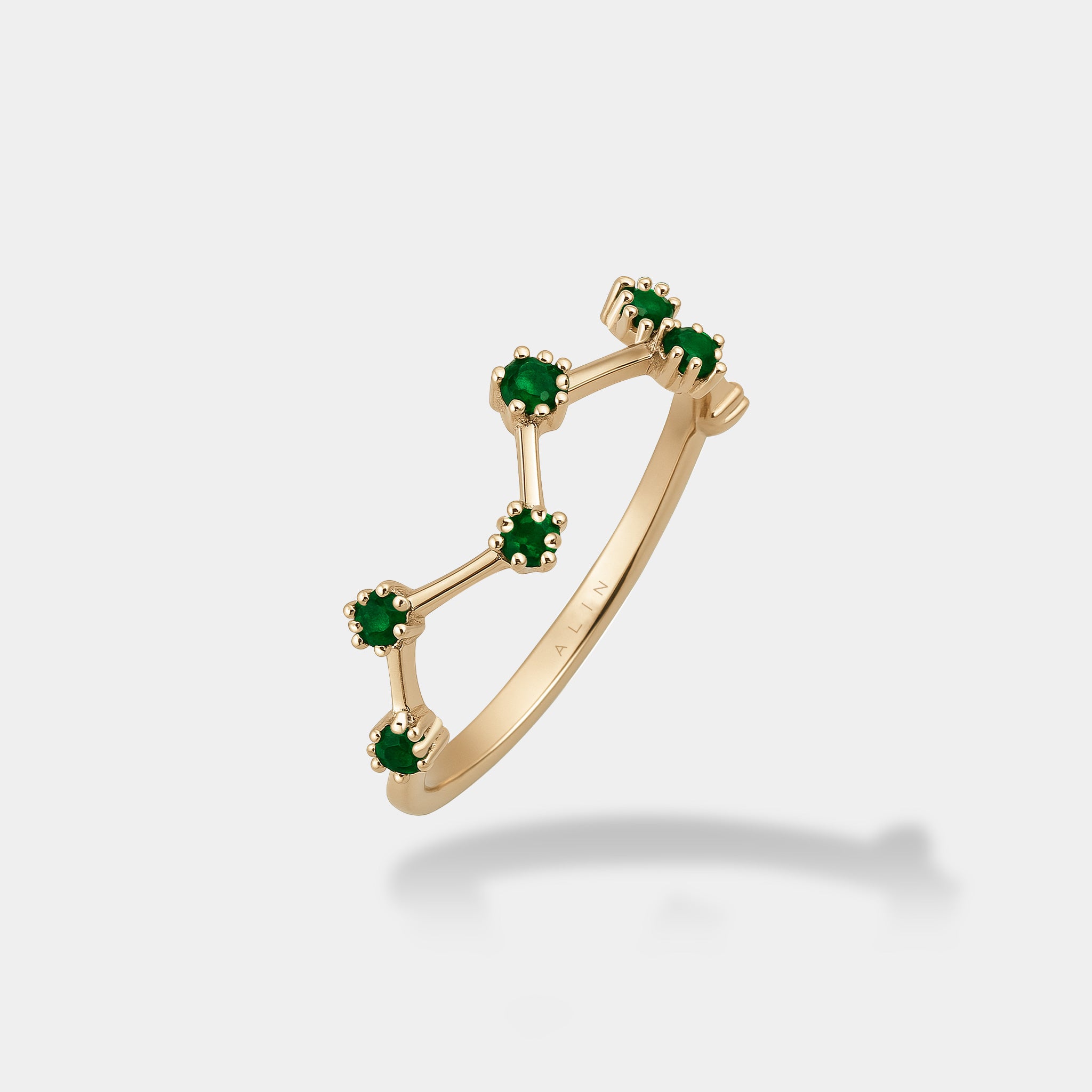 Renkli Taşlı Zik Zak Yüzük