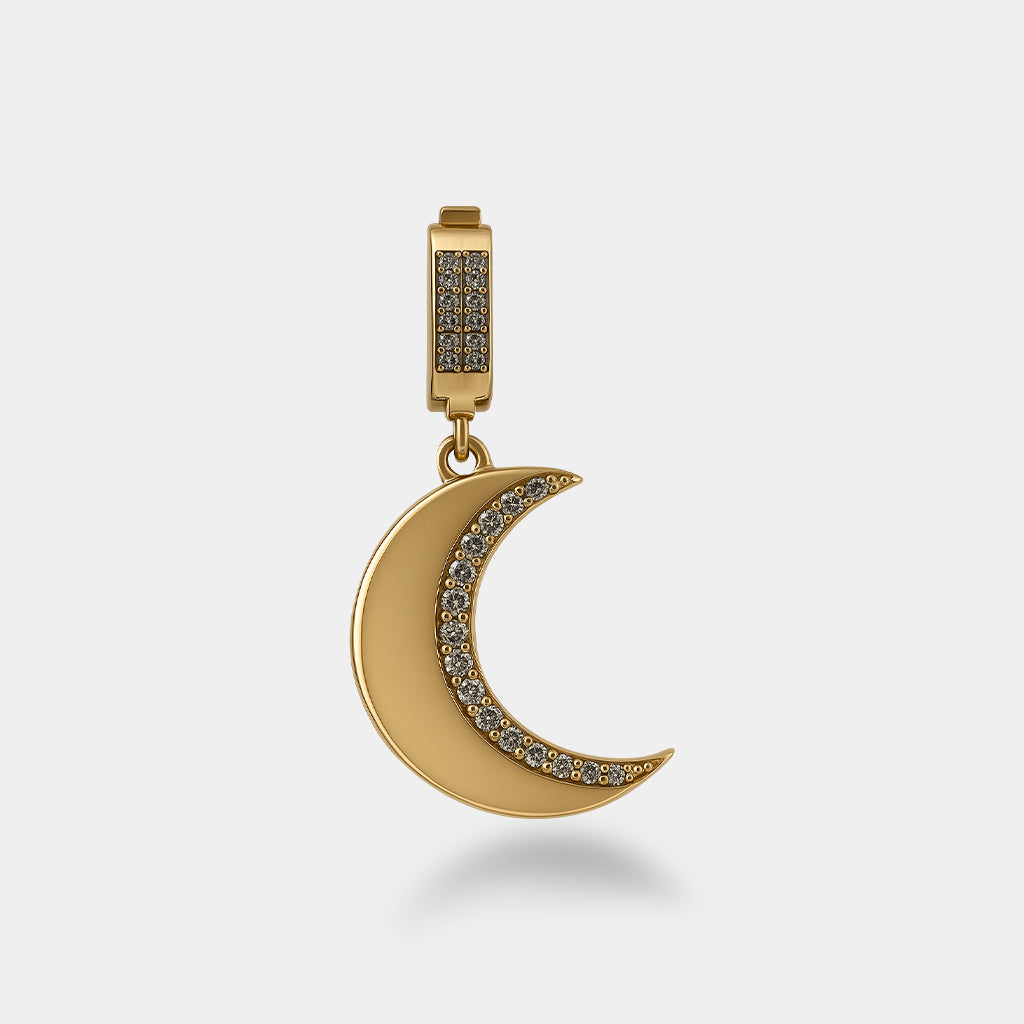 Taşlı Ay Charm
