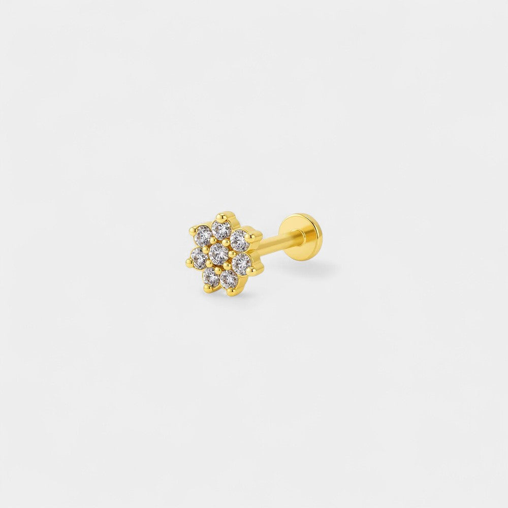 Taşlı Çiçek Piercing