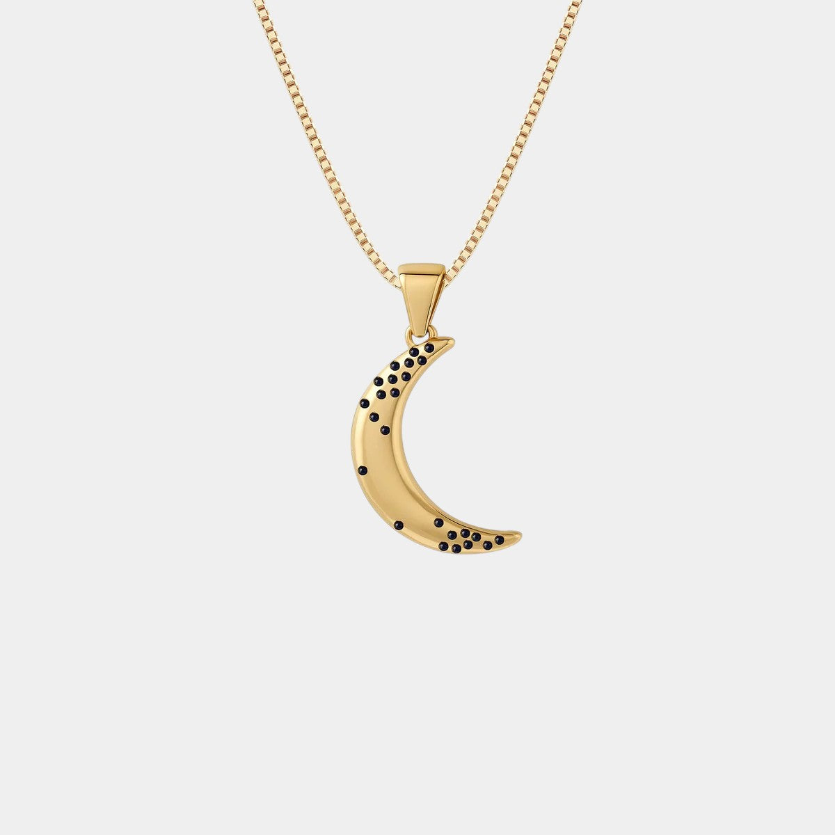 Mavi Taşlı Moon Kolye