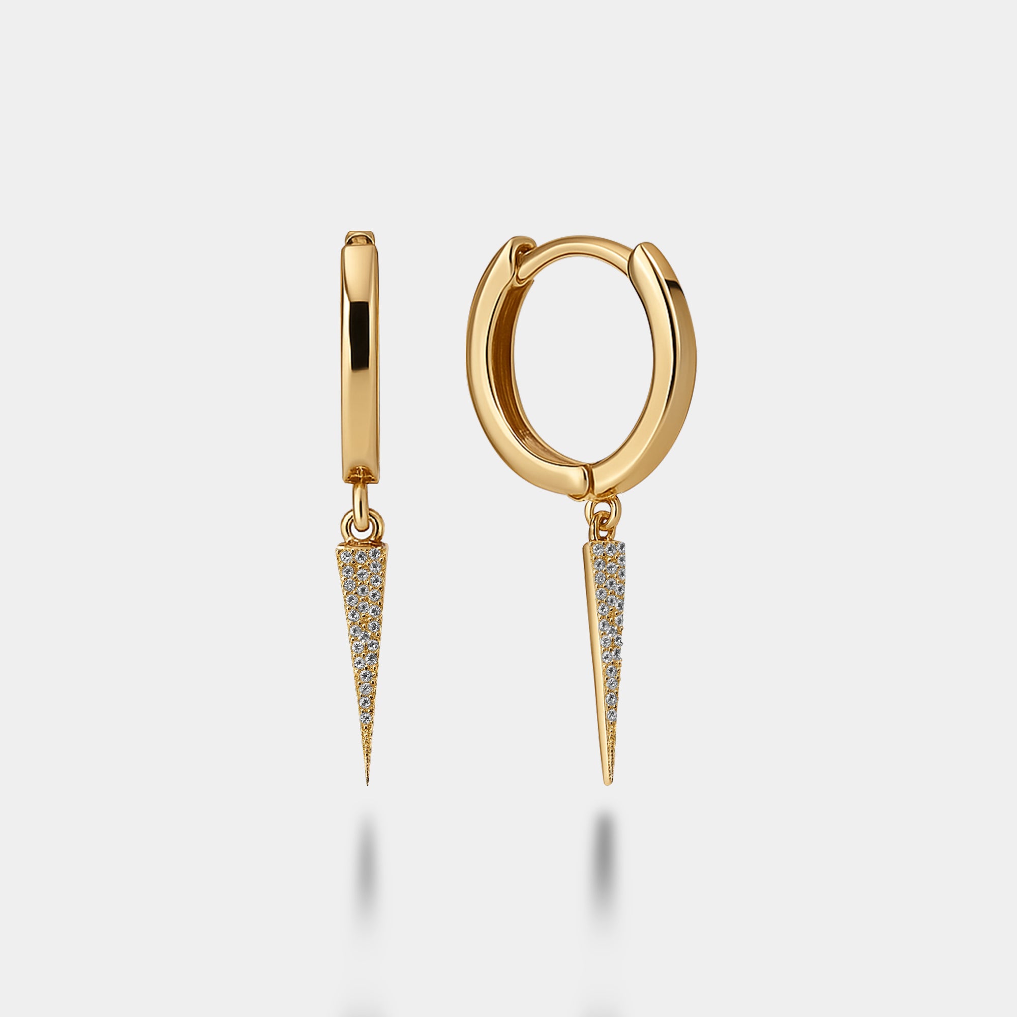 Taşlı Üçgen Küpe