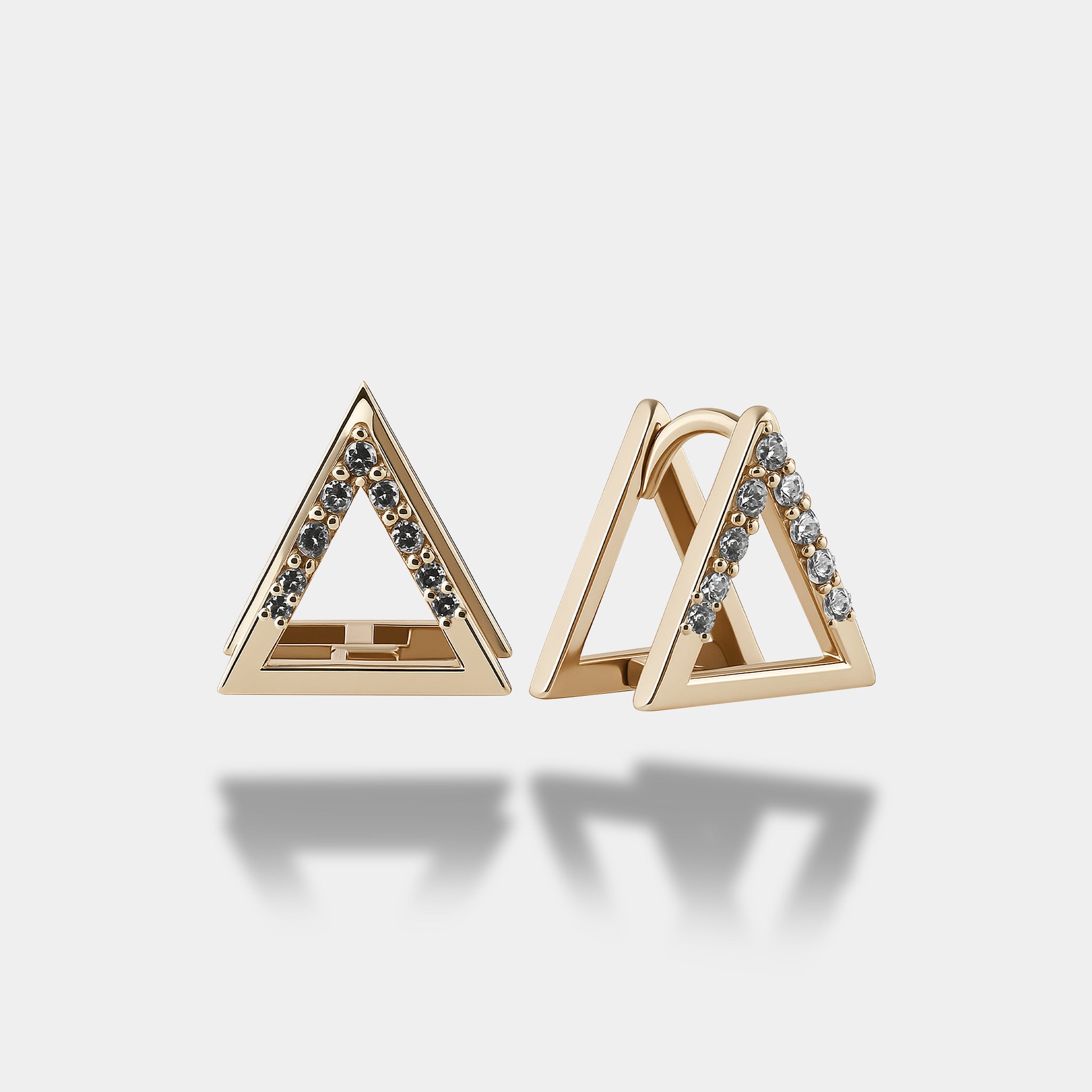 Taşlı Üçgen Küpe