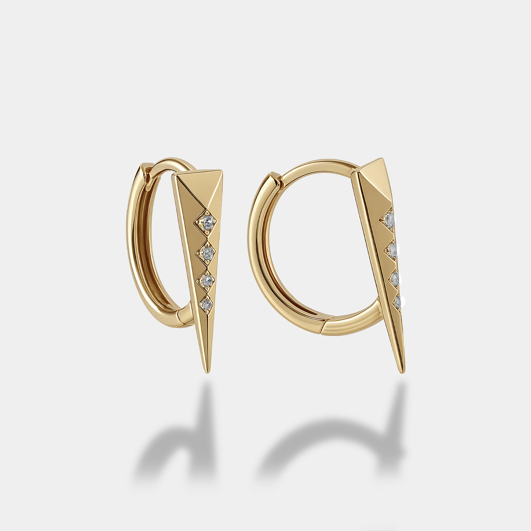 Taşlı Üçgen Küpe