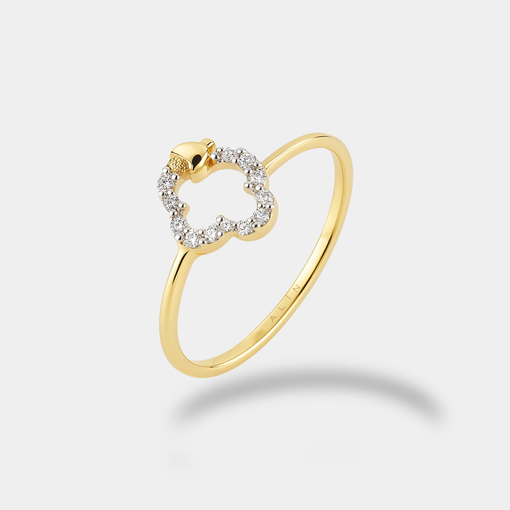 Taşlı Yonca Yüzük