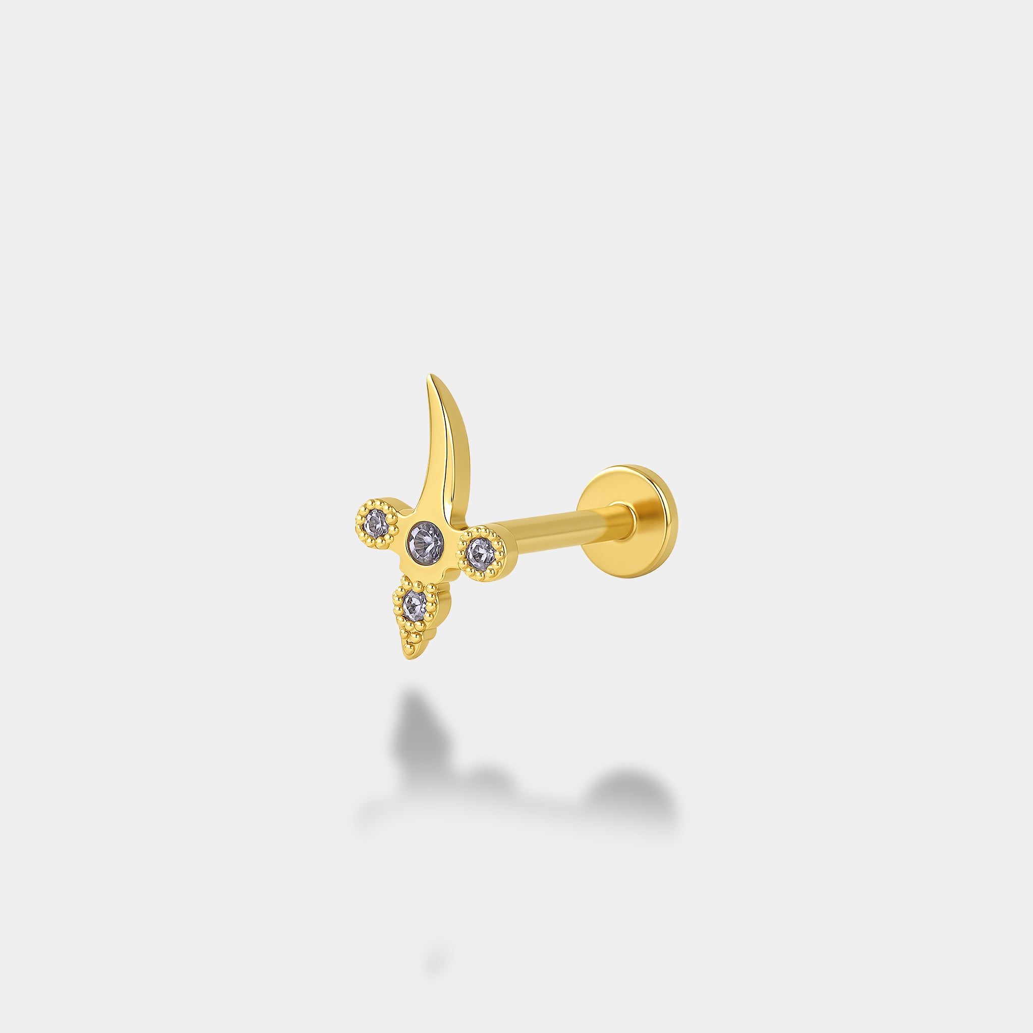 Üç Taş Hançer Piercing