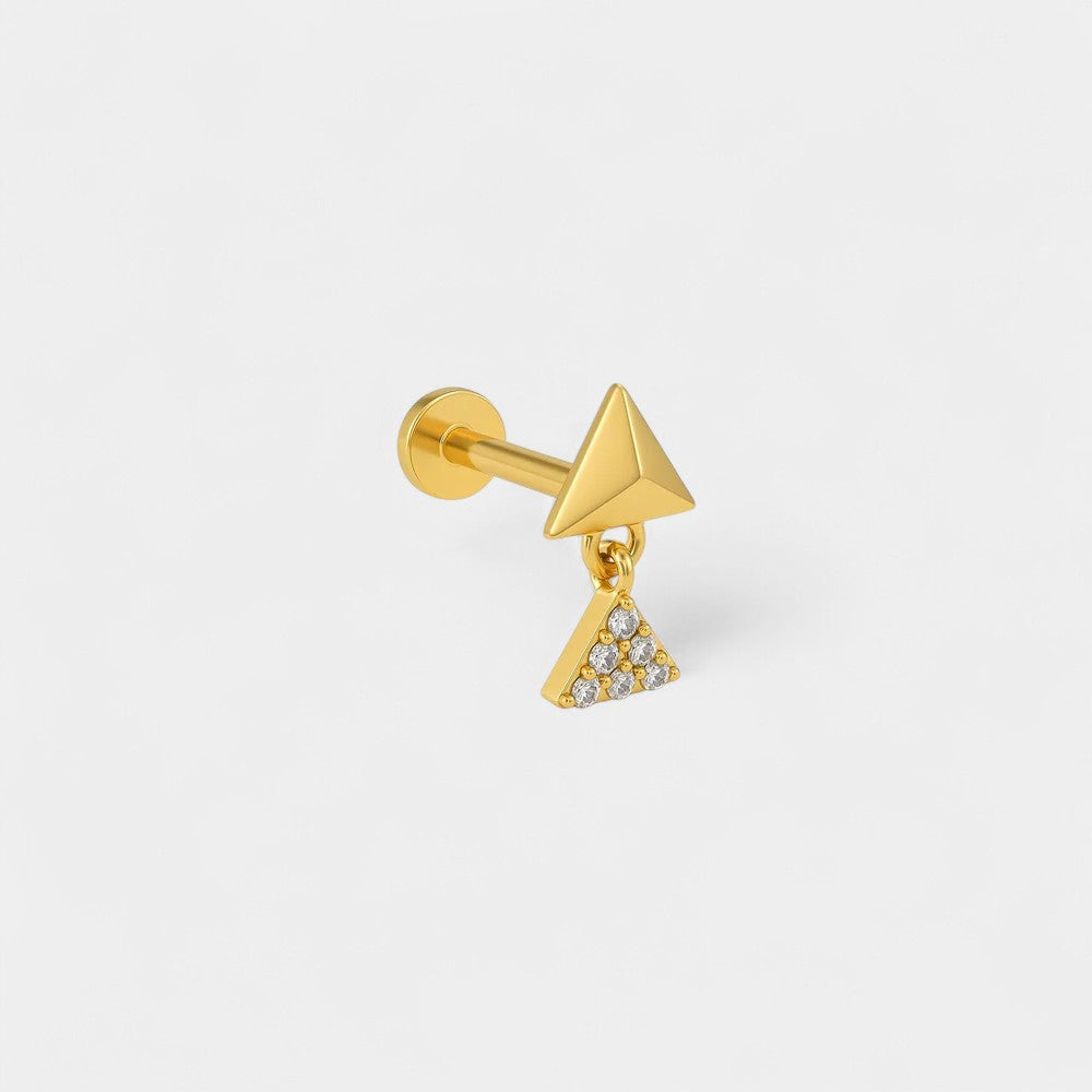 Üçgen Taşlı Piercing