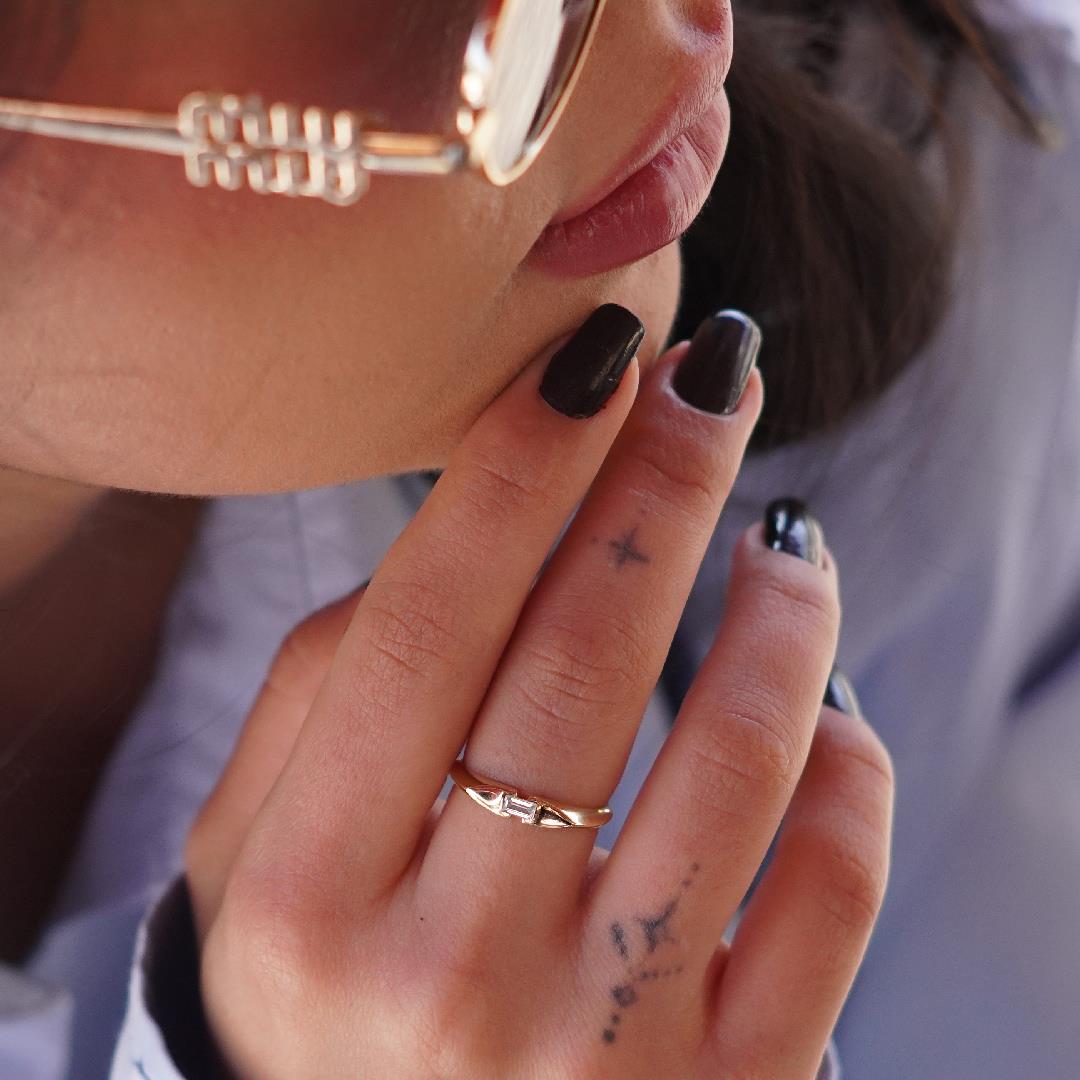 Baget Taşlı Şövalye Yüzük