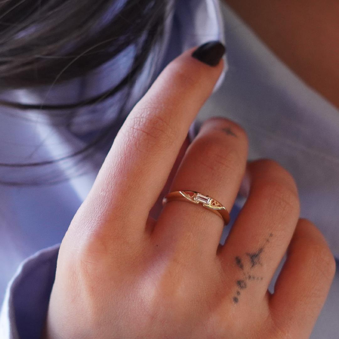 Baget Taşlı Şövalye Yüzük