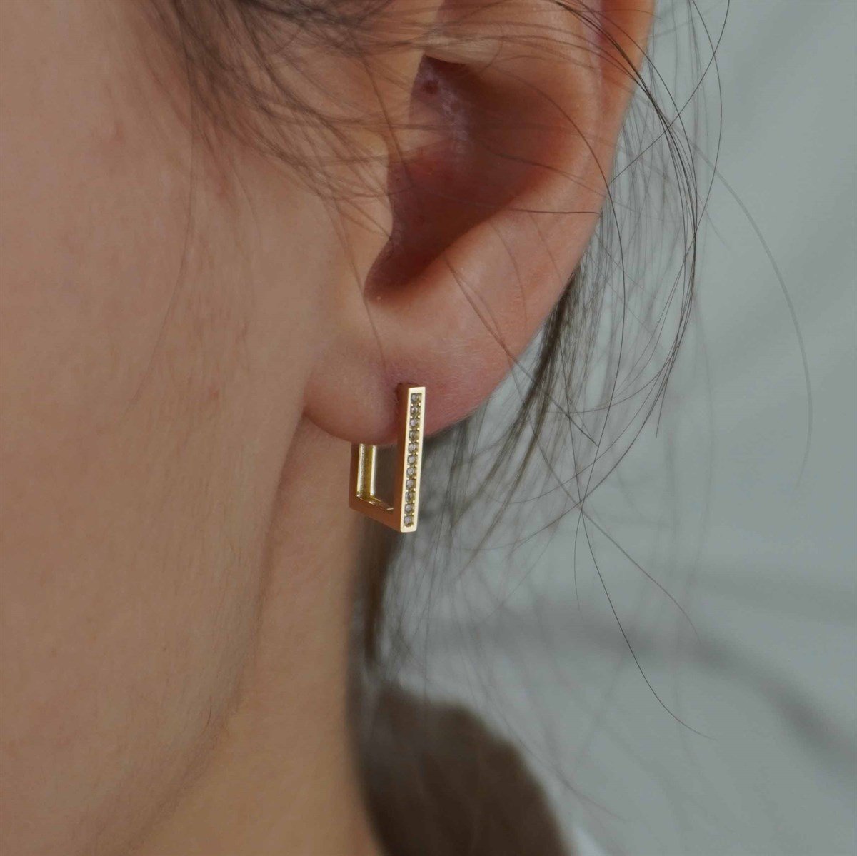 Dikdörtgen Küpe - Keskin Köşeli