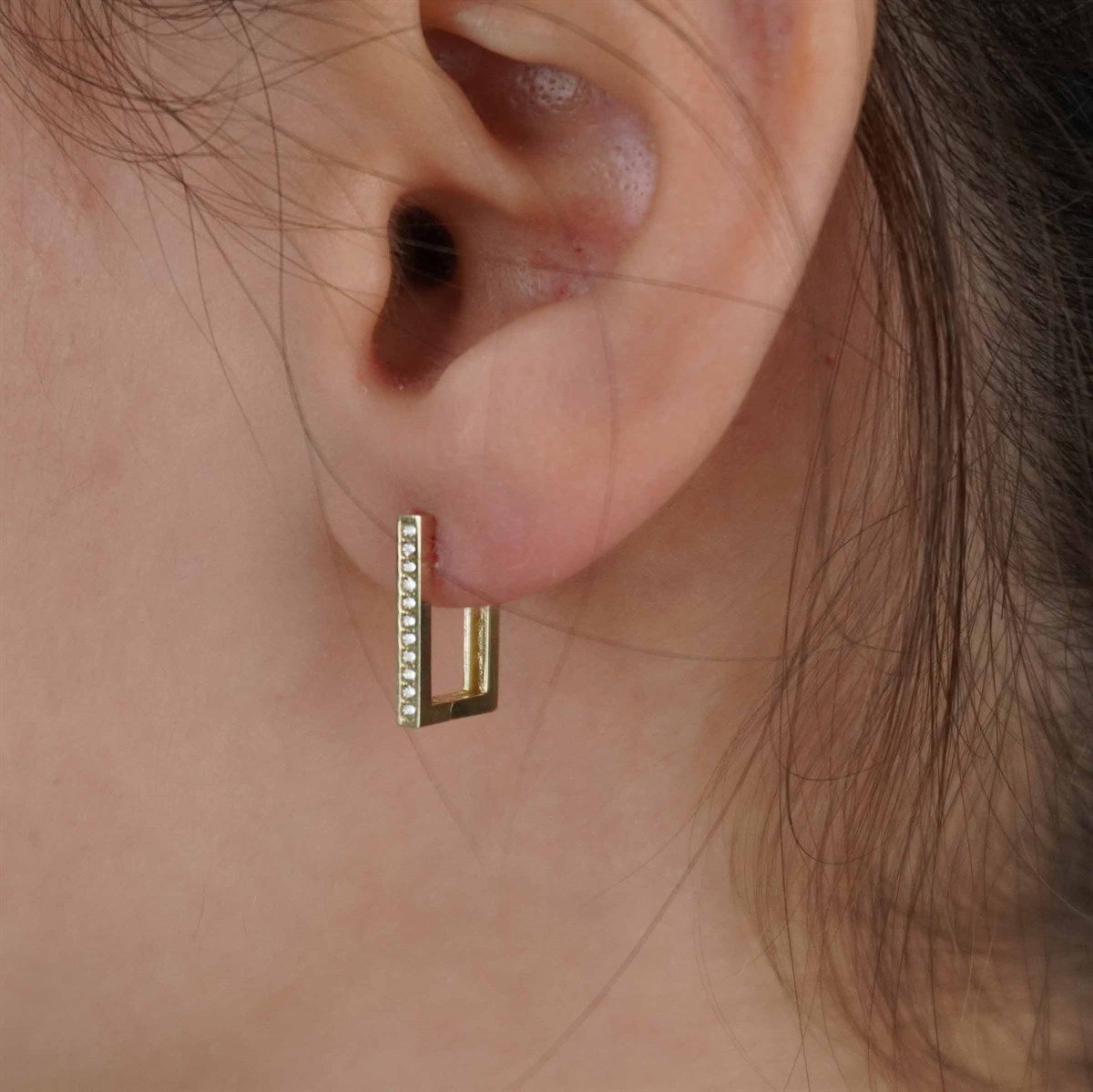 Dikdörtgen Küpe - Keskin Köşeli