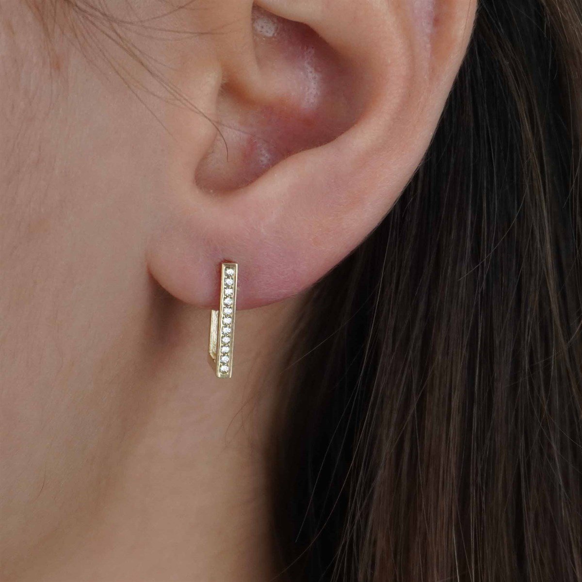 Dikdörtgen Küpe - Keskin Köşeli