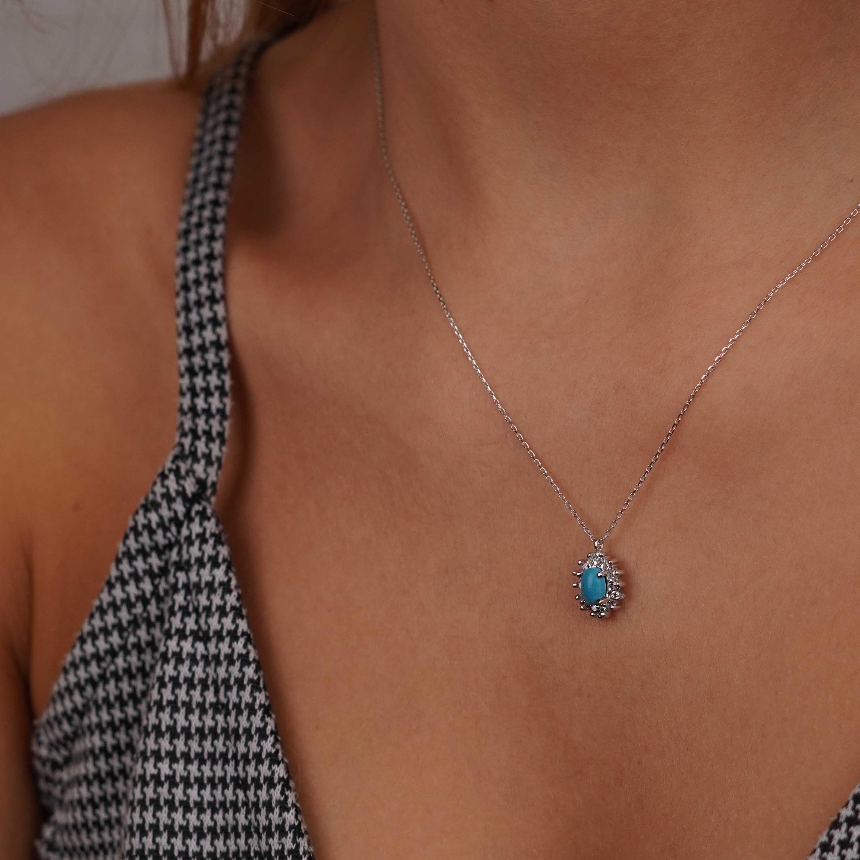 Firuze Taşlı Kolye