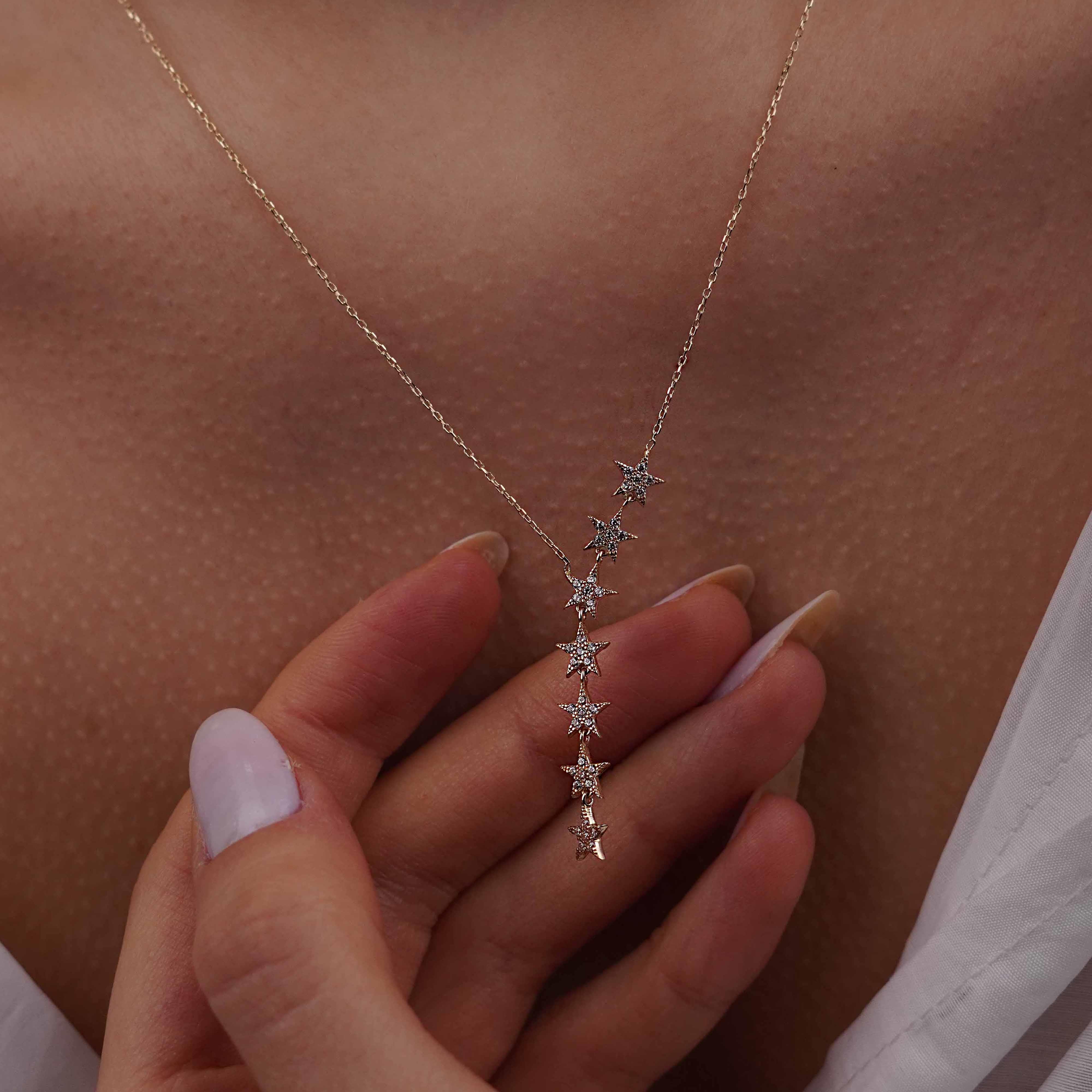 Sıralı Yıldız Kolye