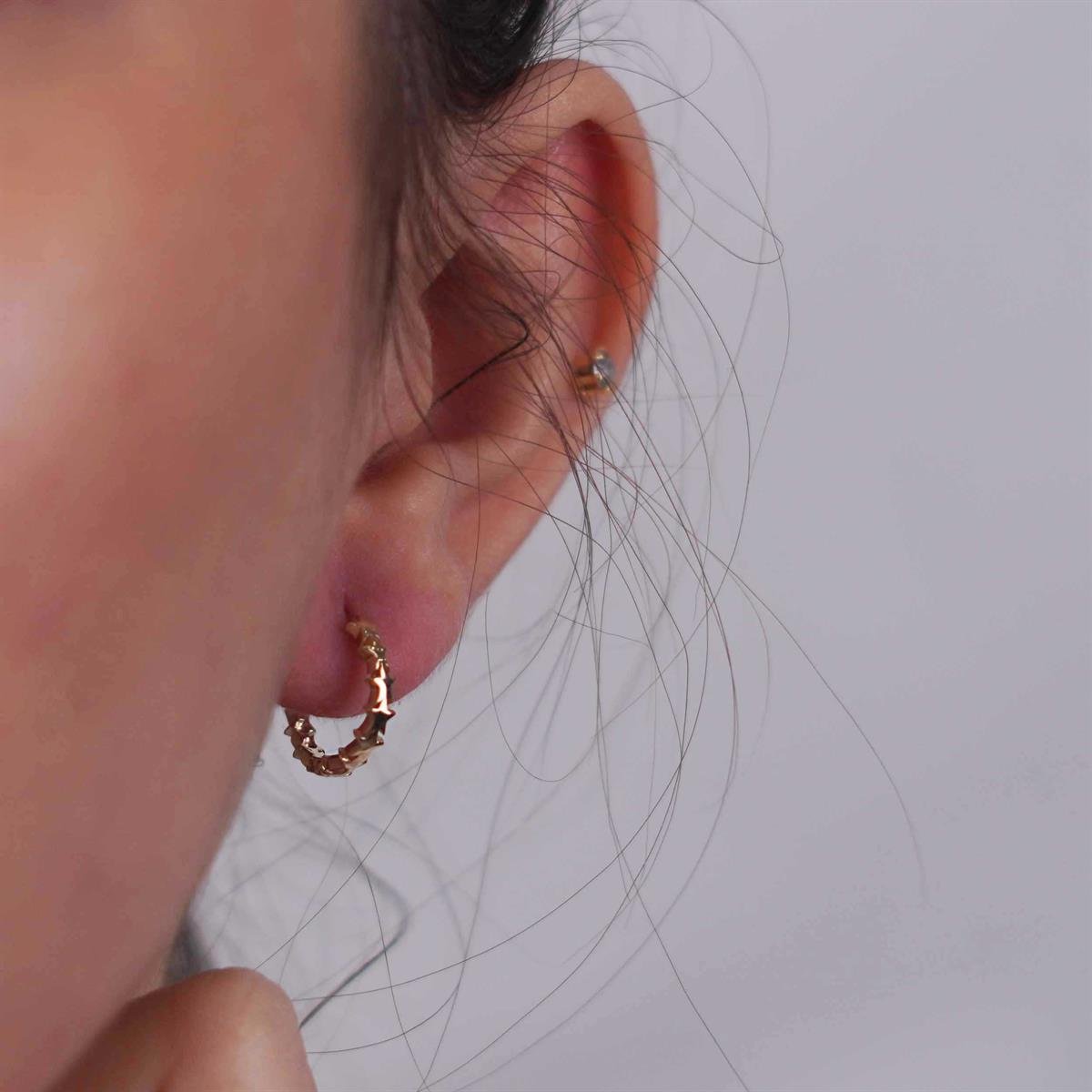 Sıralı Yıldız Küpe