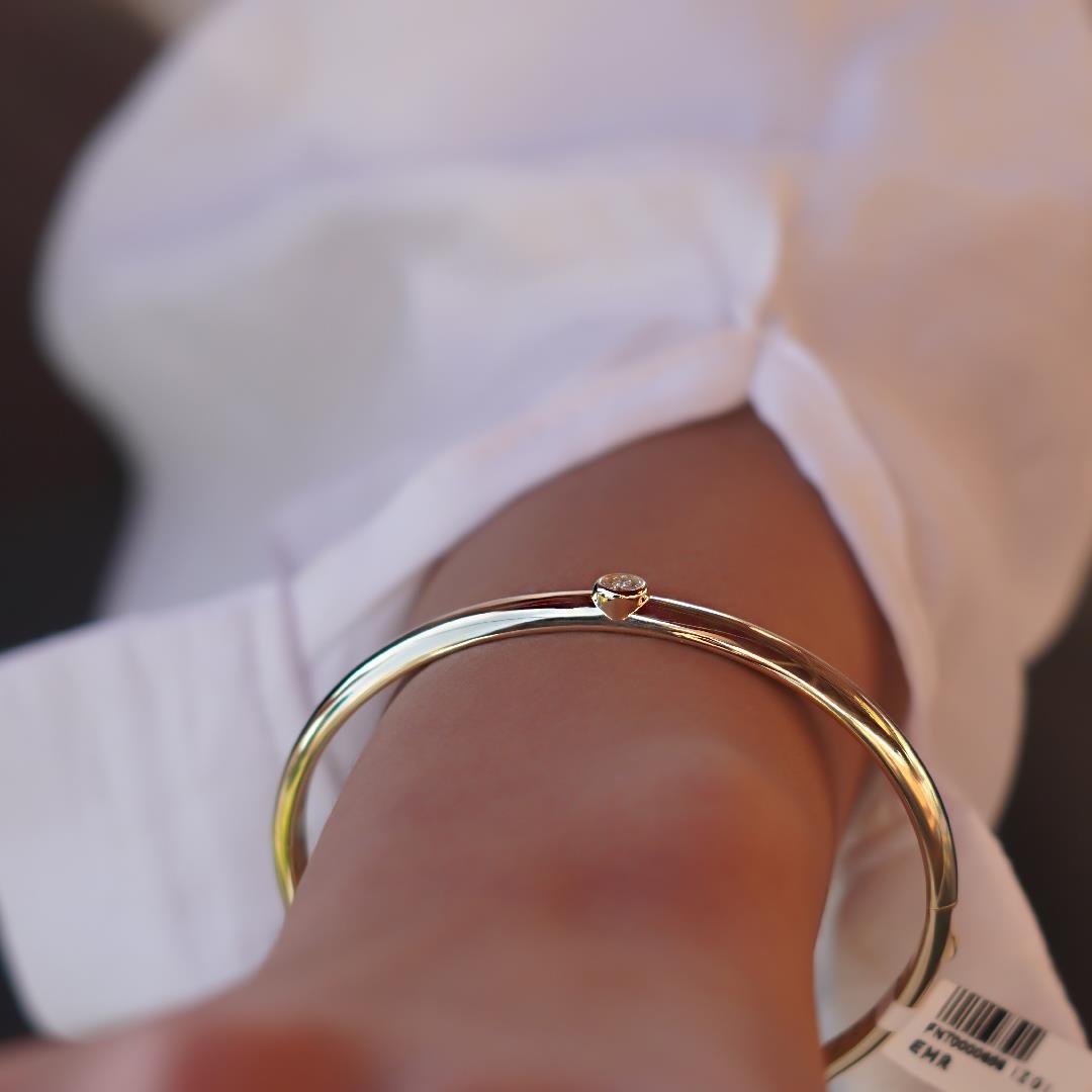 Taşlı Bombeli Bilezik