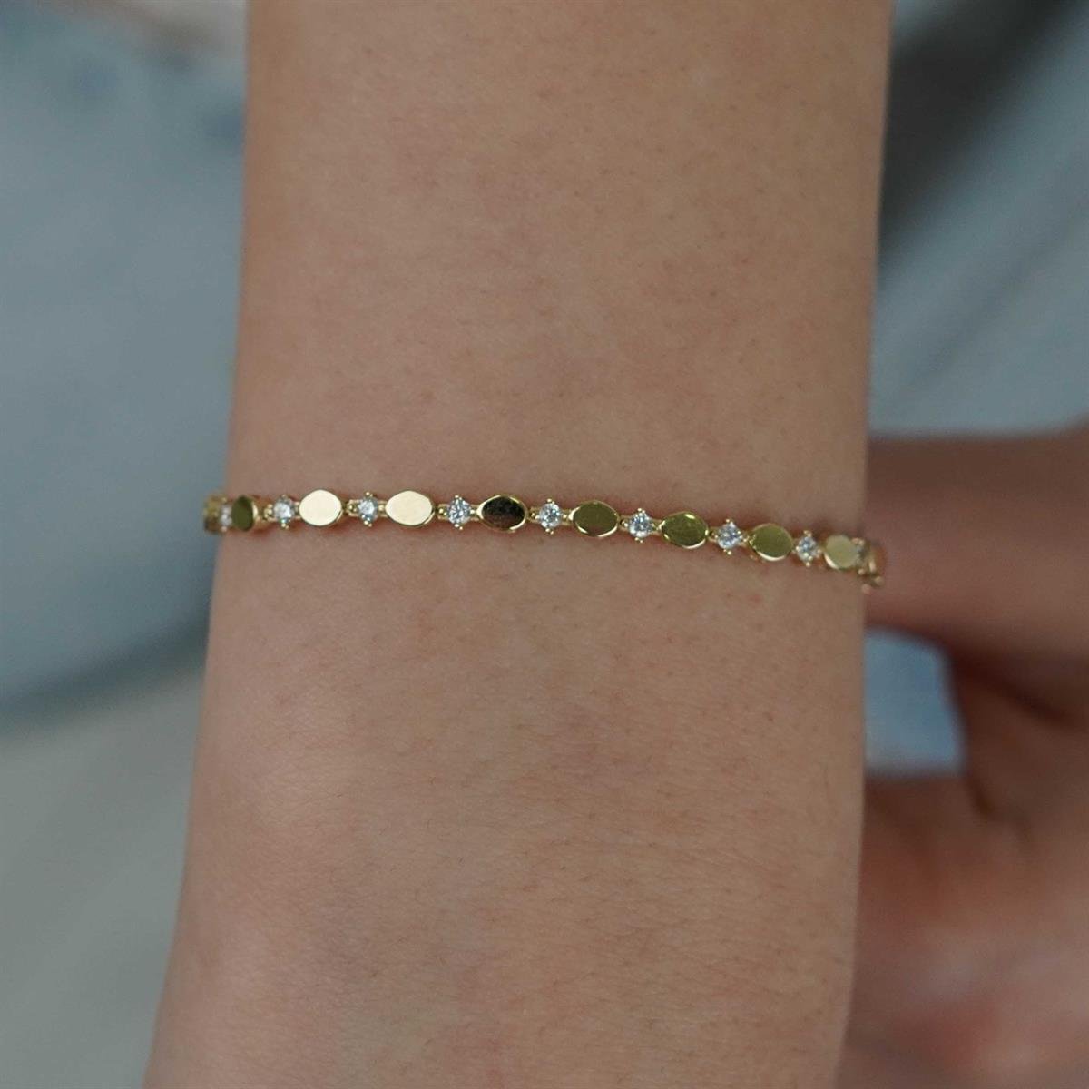 Taşlı Pul Bileklik