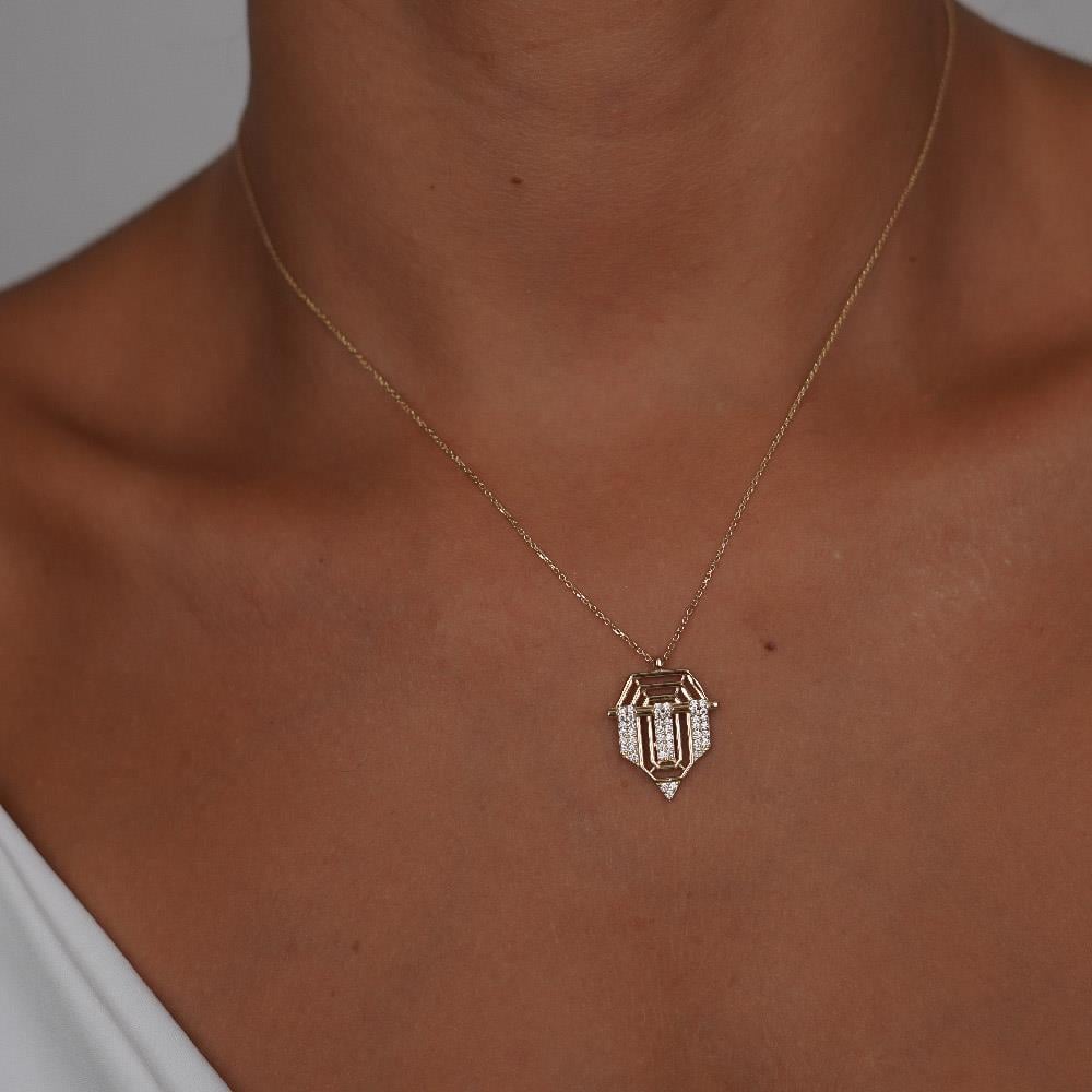 Taşlı Şövalye Kolye