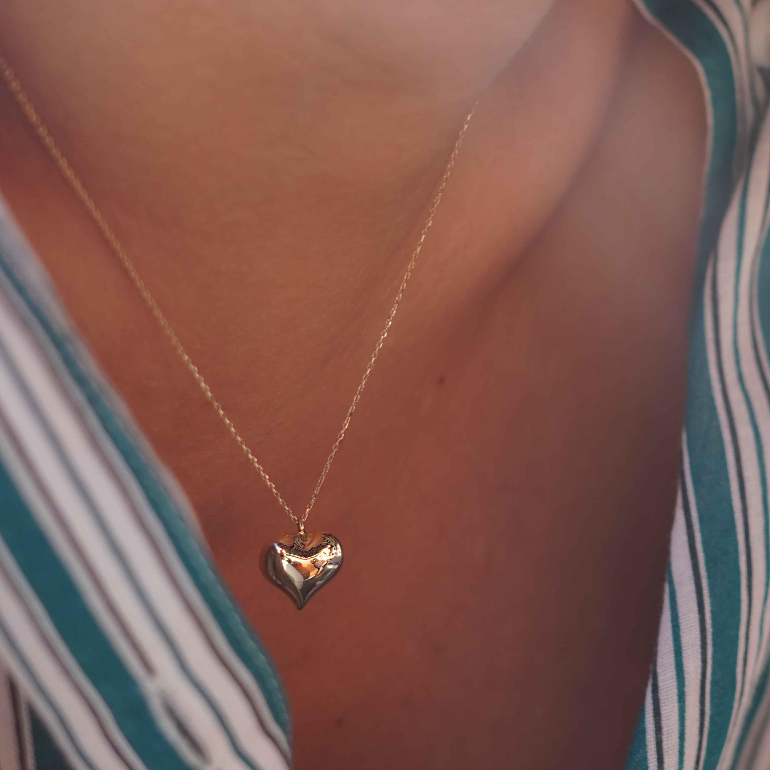 Üç Boyutlu Kalp Kolye