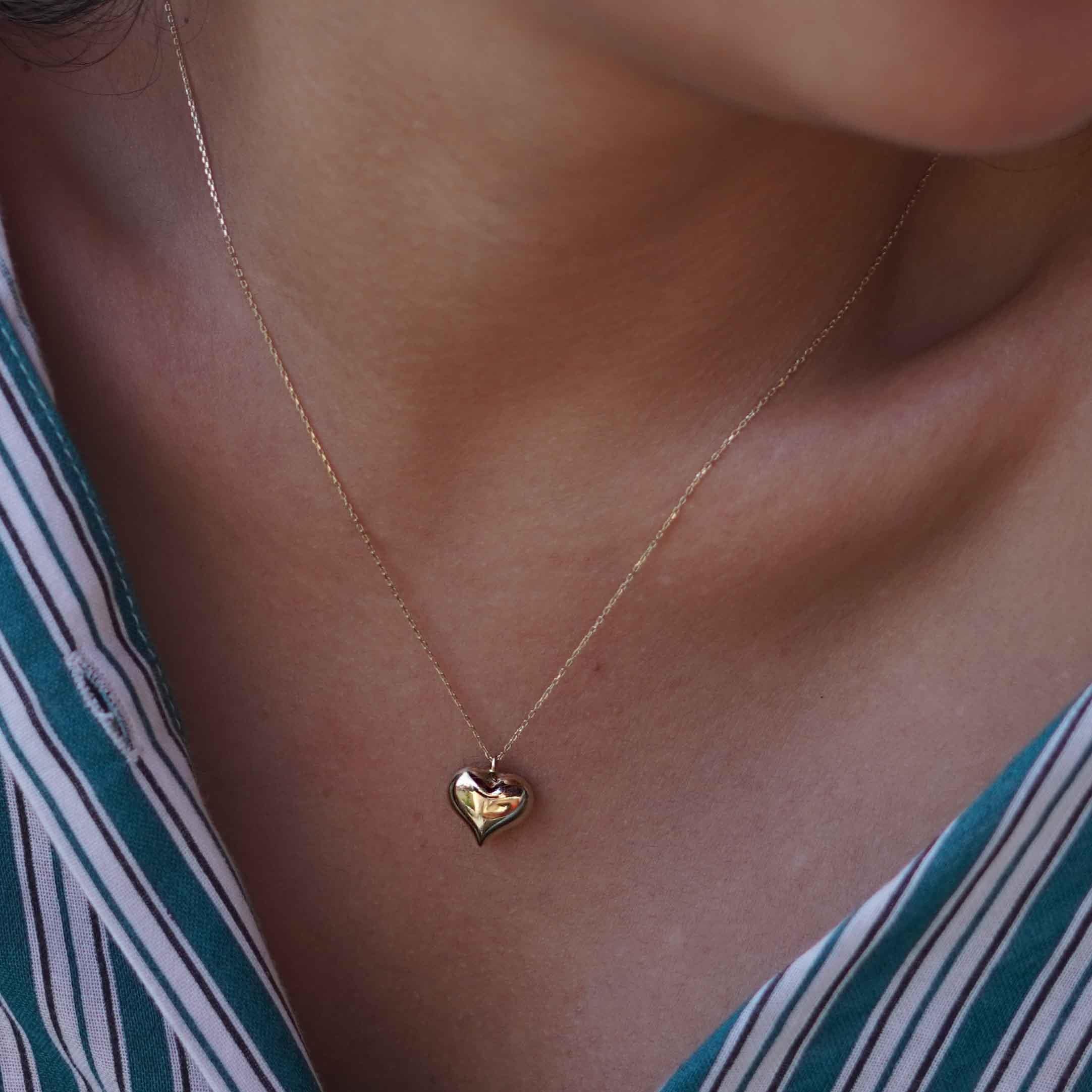 Üç Boyutlu Kalp Kolye