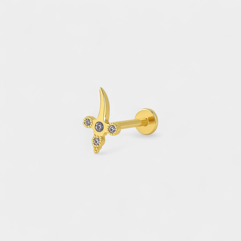 Üç Taş Hançer Piercing